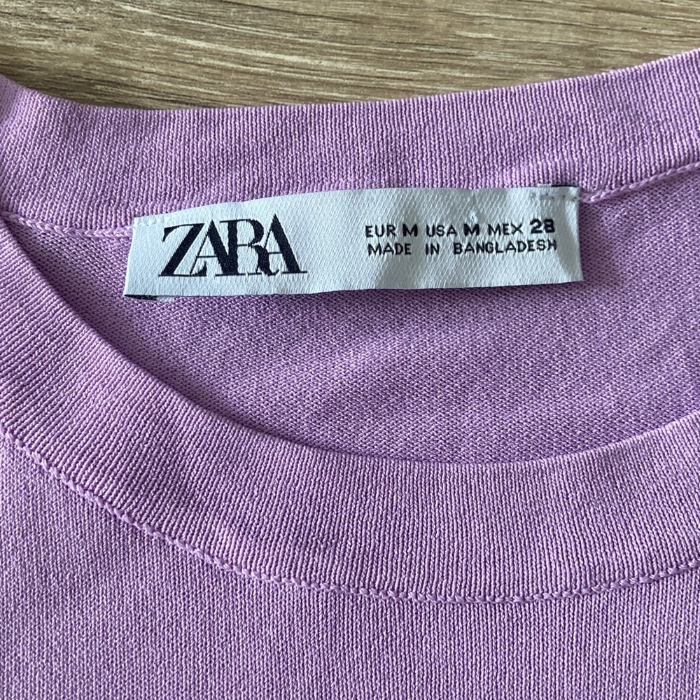 Zara Lilac Short Sleeve Top - Picture 5 of 6